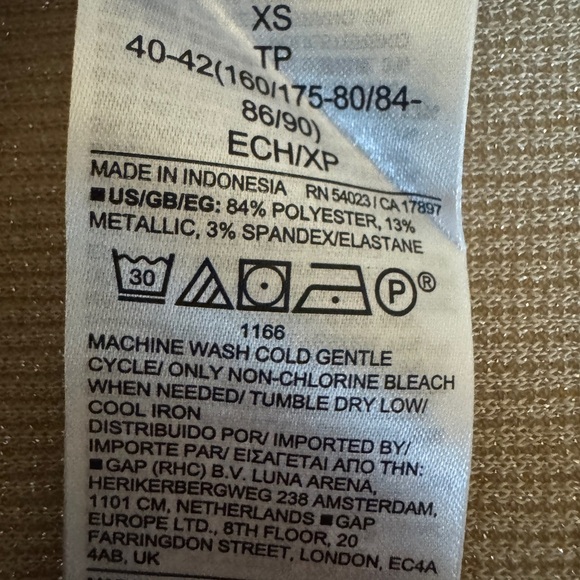 Gap Metallic Rib Crossover Cutout Top - Size XS - Picture 5 of 5